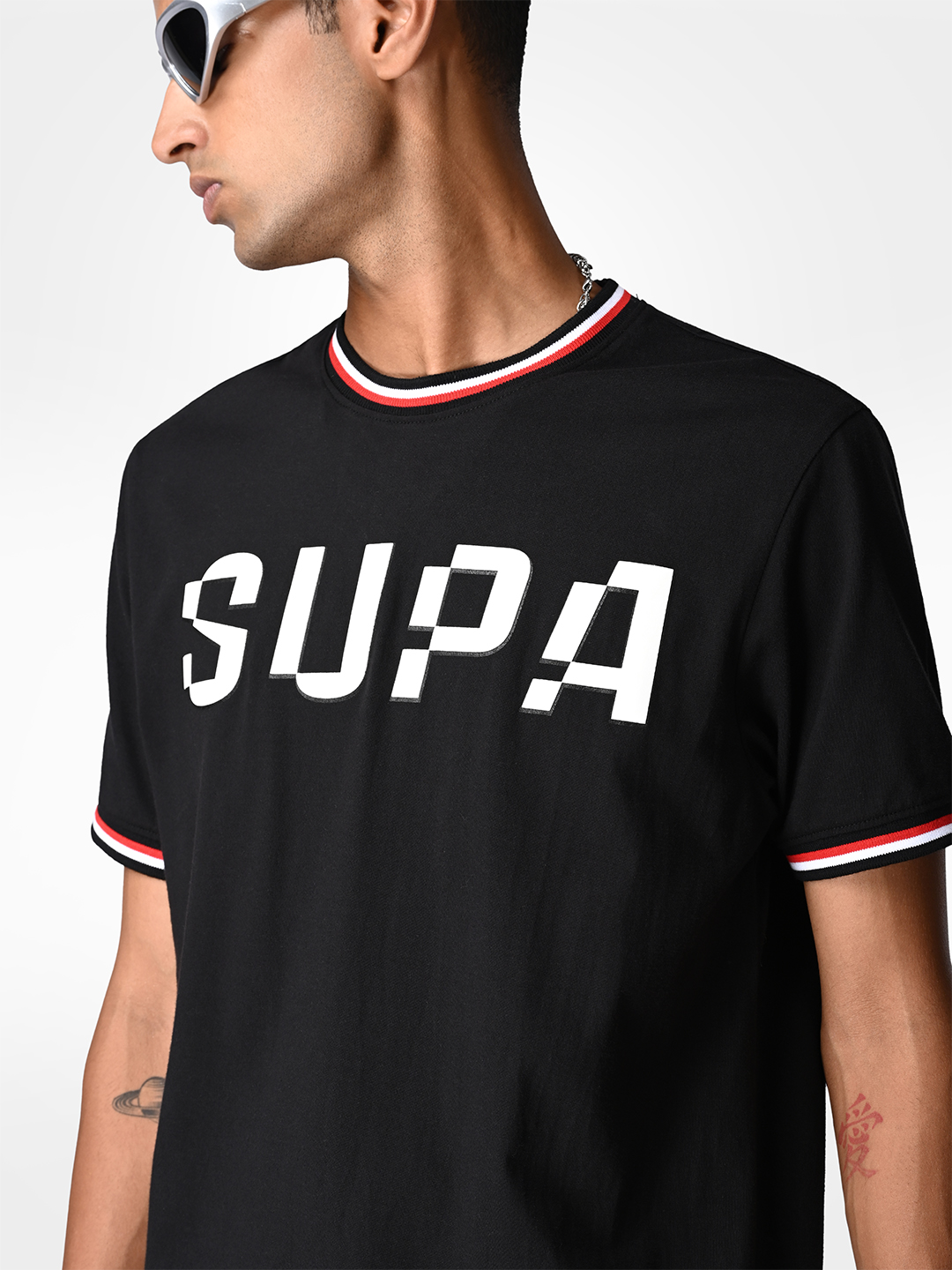Supa Elevated Core Printed Black T-shirt (4)