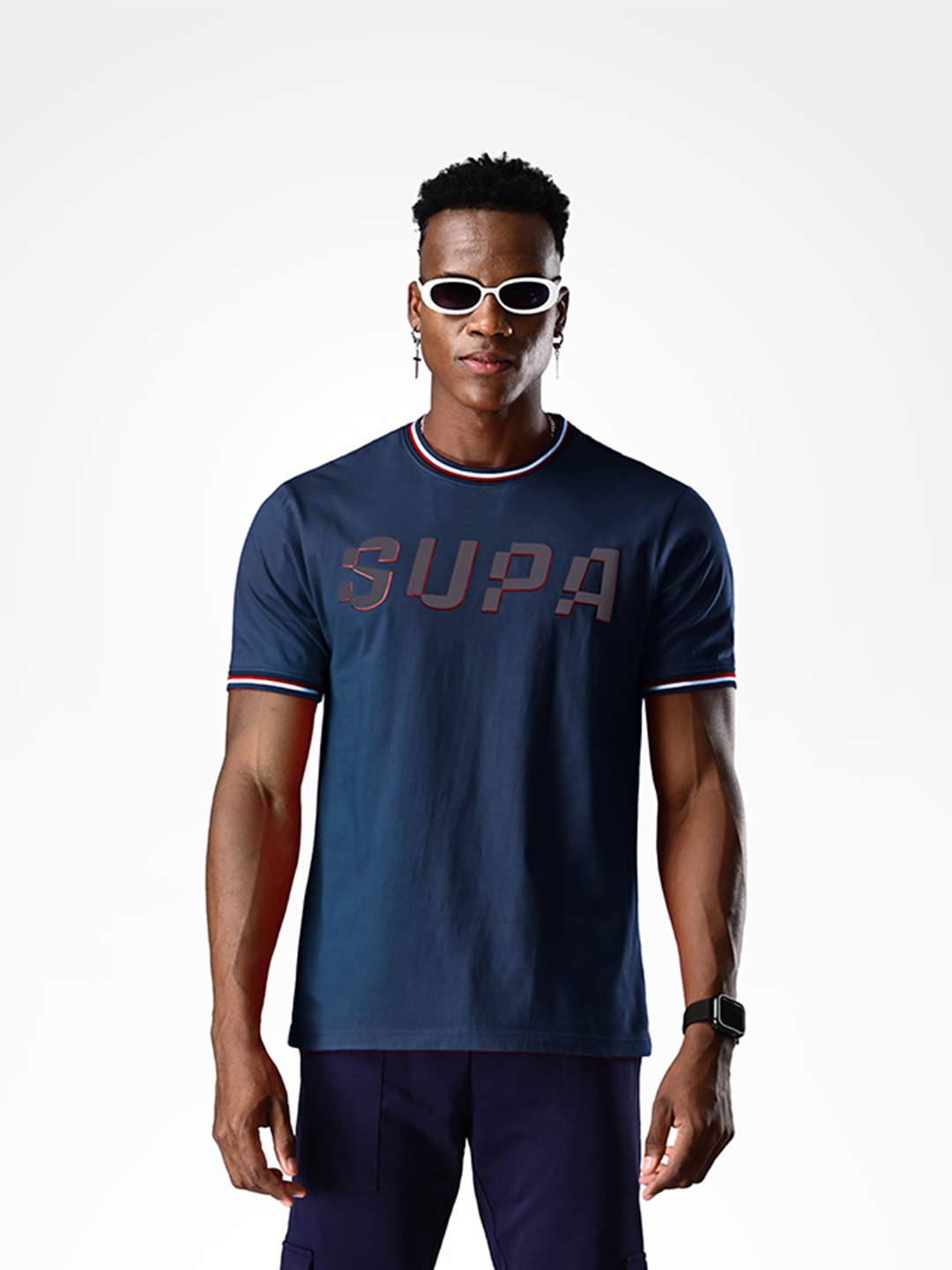 Elevated Core Printed Navy T-shirt
