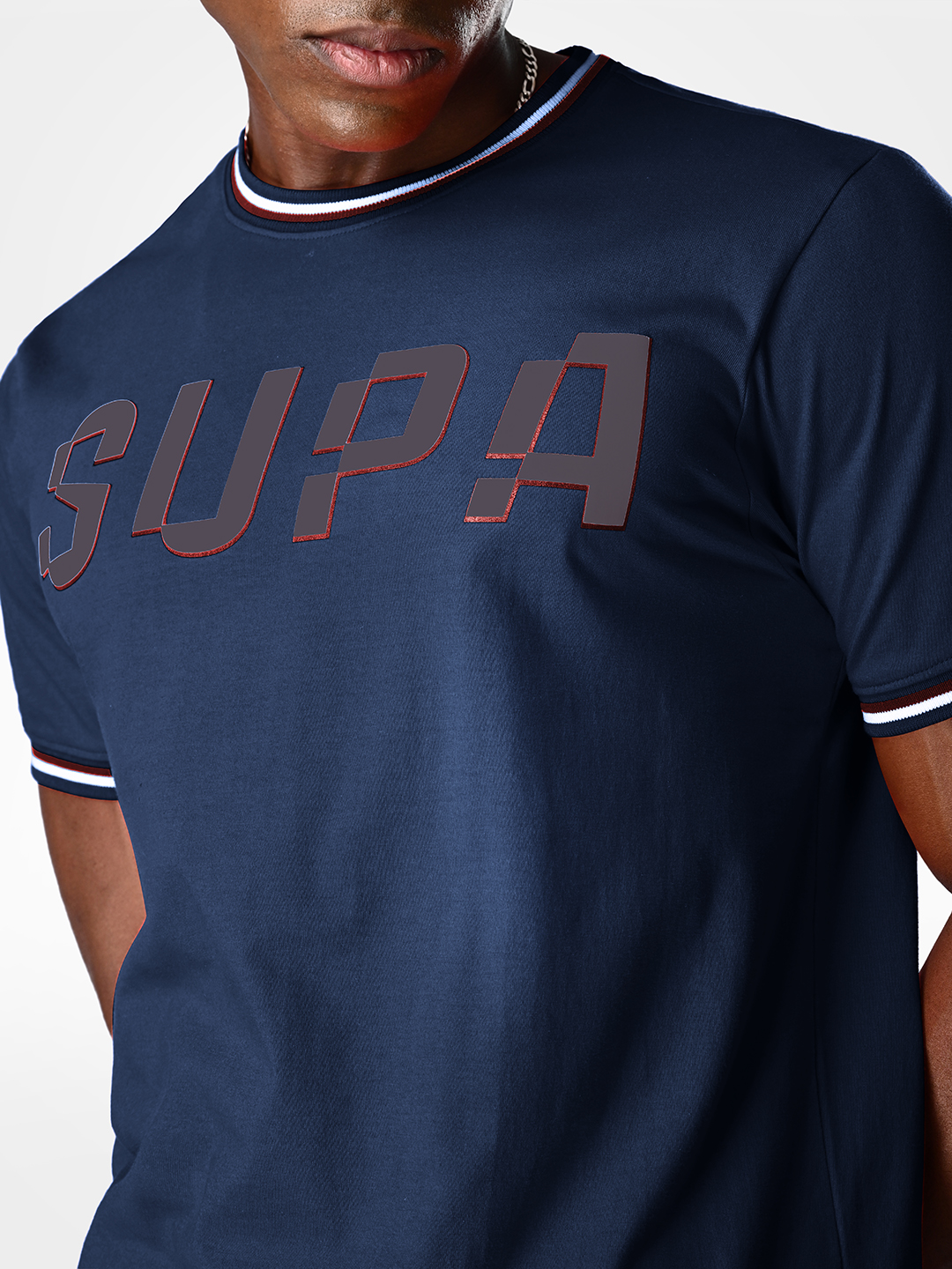 Supa Elevated Core Printed Navy T-shirt (4)
