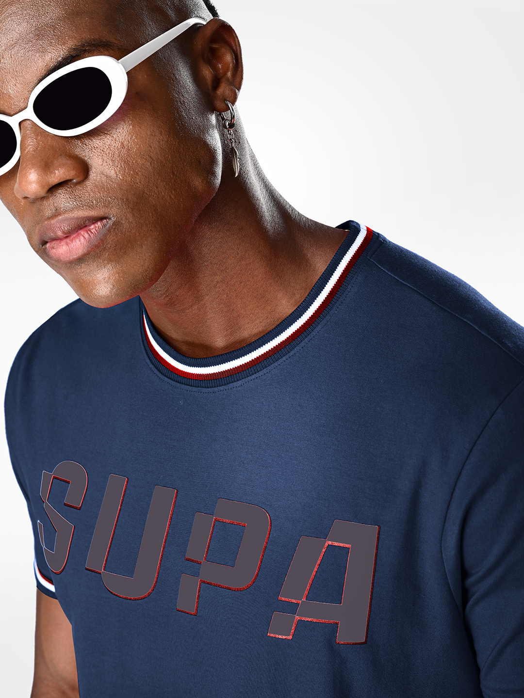 Supa Elevated Core Printed Navy T-shirt (6)