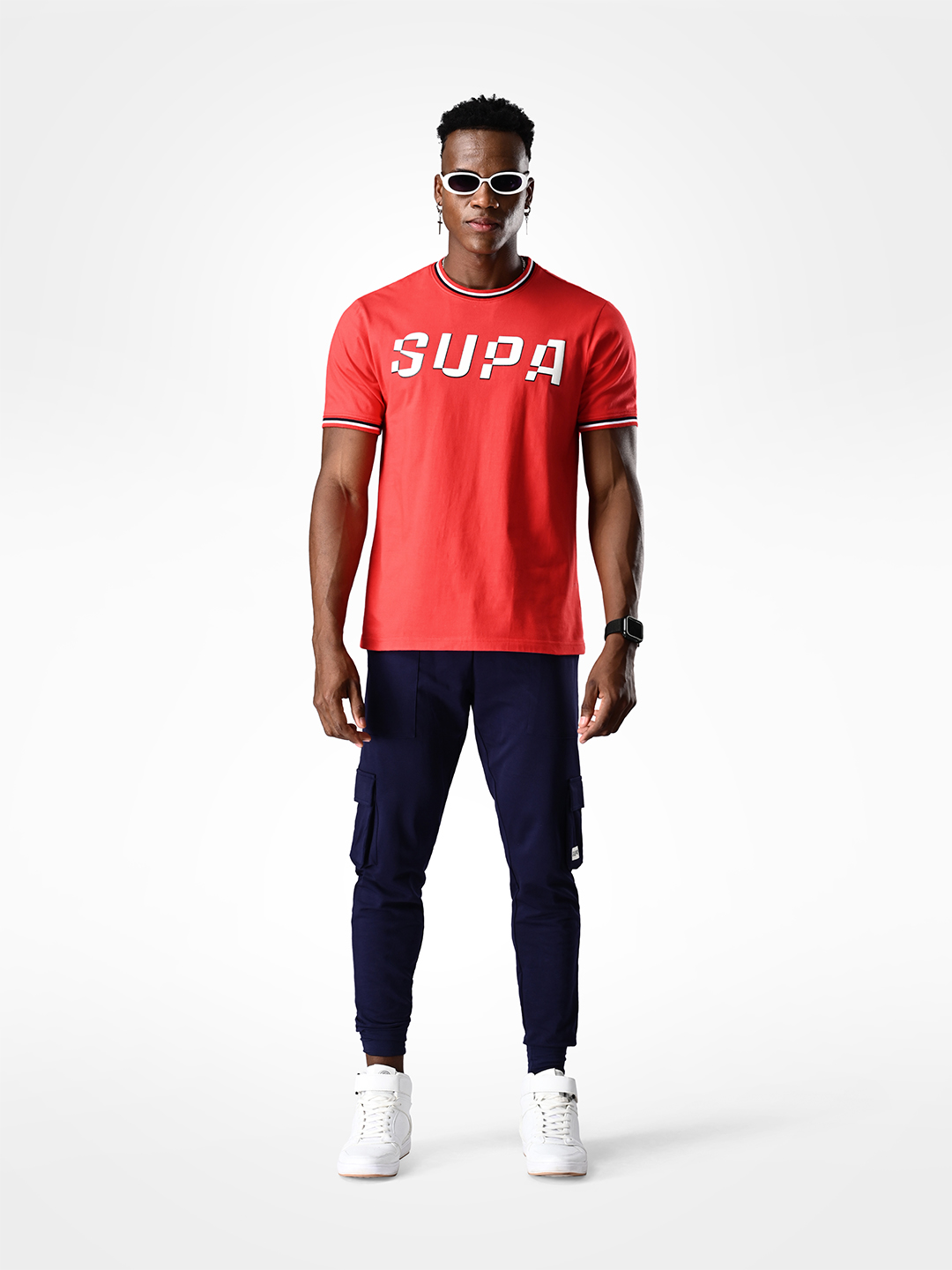 Supa Elevated Core Printed Red T-shirt (7)