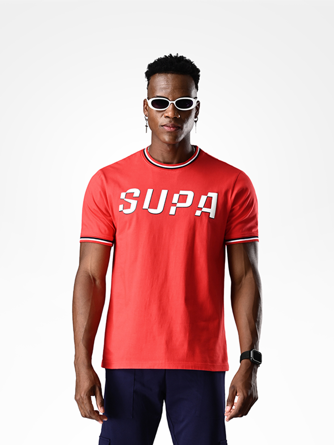 Elevated Core Printed Red T-shirt