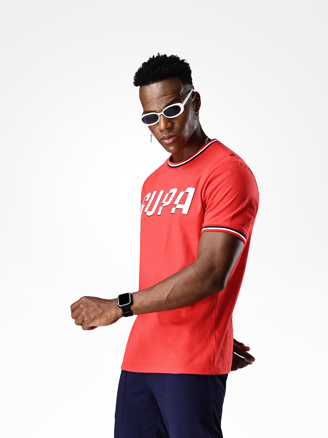 Supa Elevated Core Printed Red T-shirt (2)
