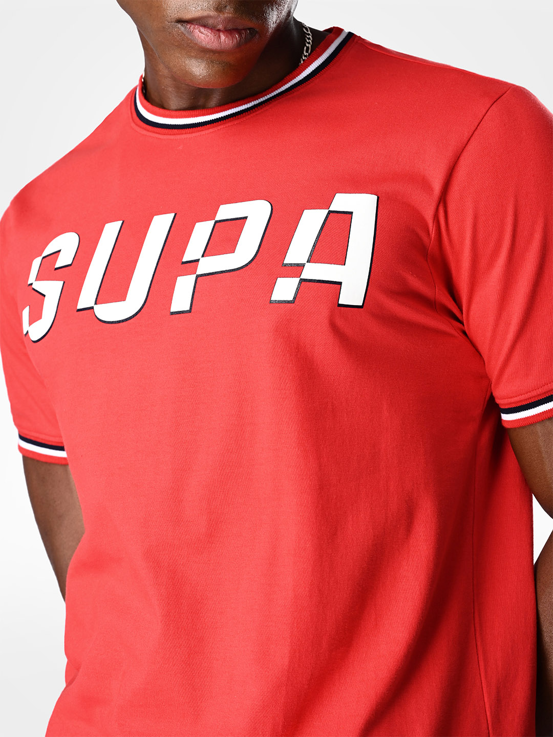 Supa Elevated Core Printed Red T-shirt (4)