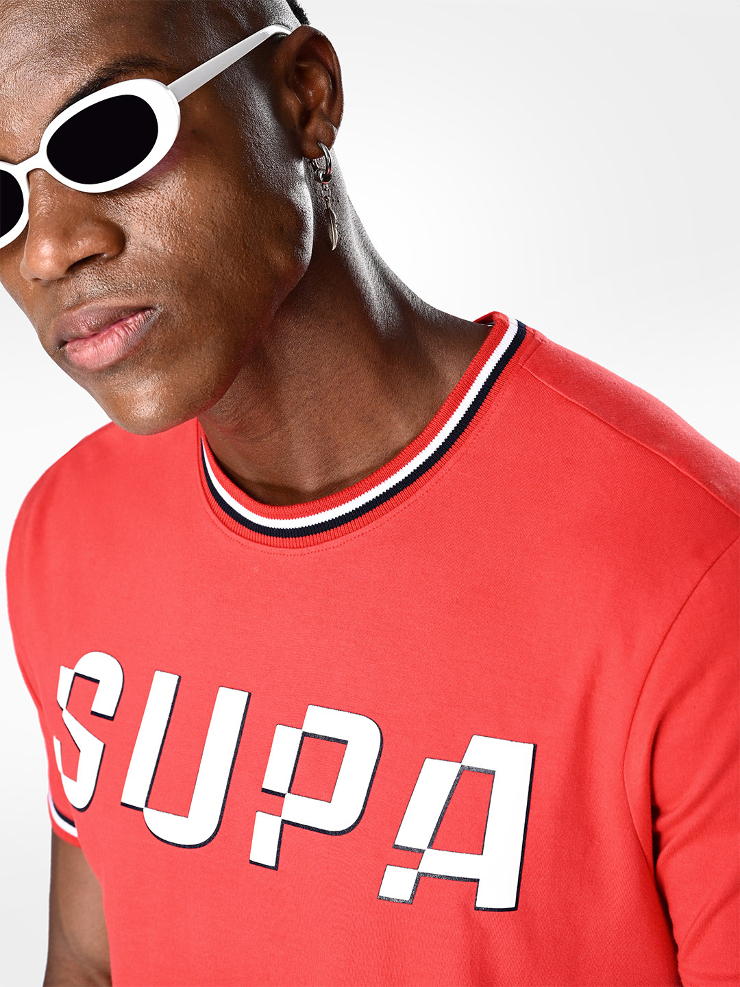 Supa Elevated Core Printed Red T-shirt (6)