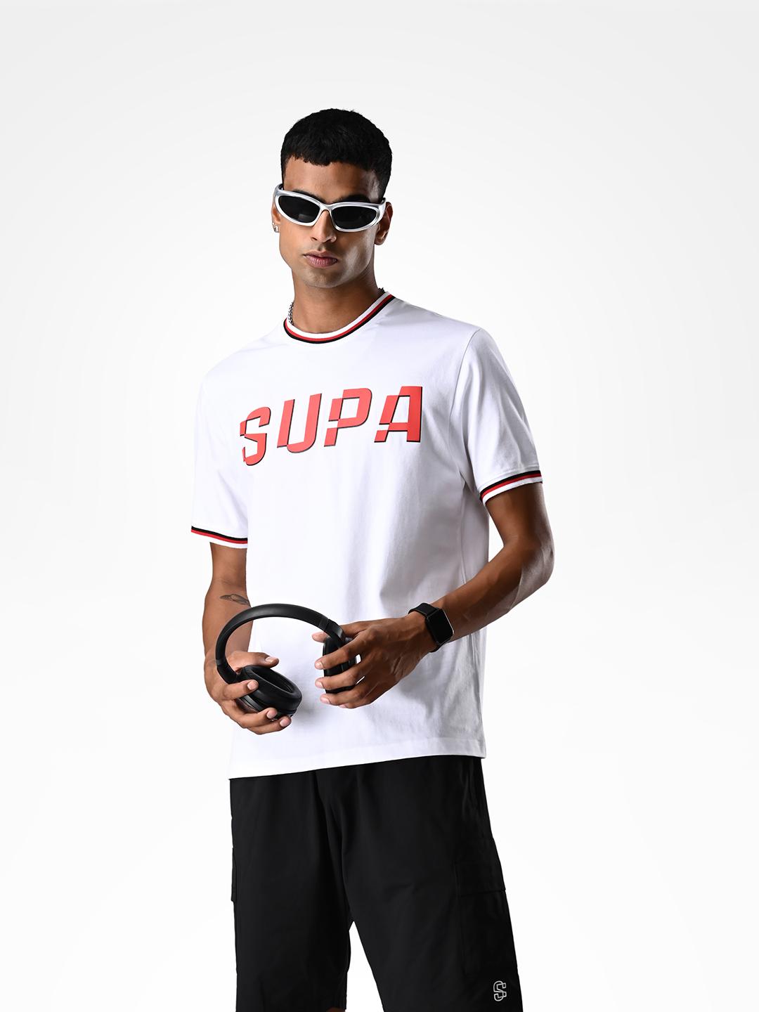 Elevated Core Printed White T-shirt