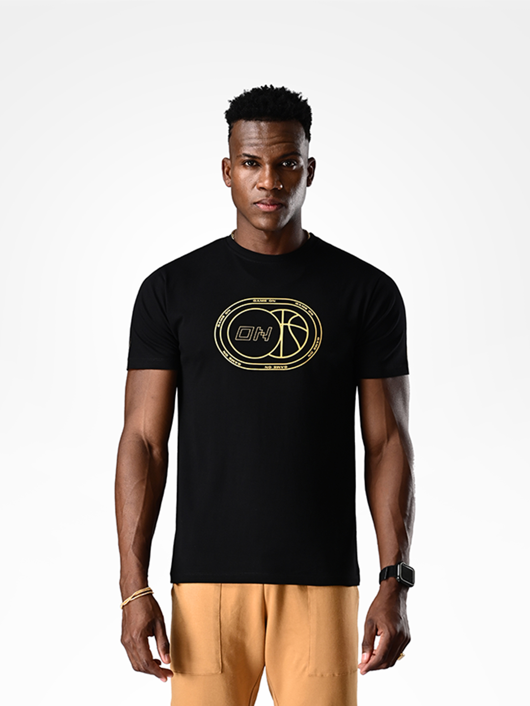 Supa Gold Foil Printed Black T-shirt (3)