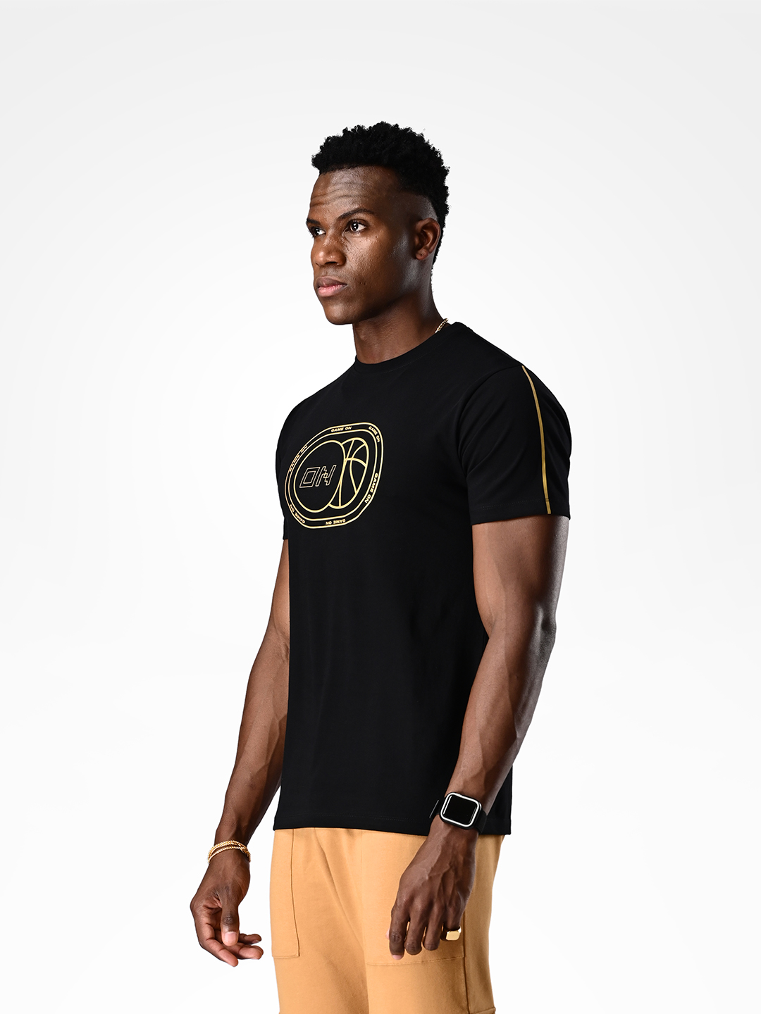 Supa Gold Foil Printed Black T-shirt (4)