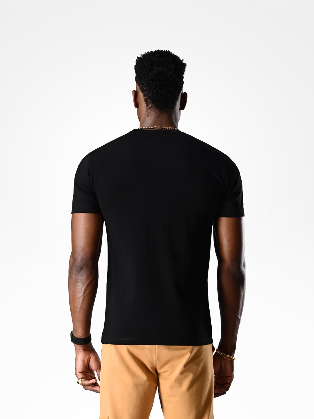 Supa Gold Foil Printed Black T-shirt (5)