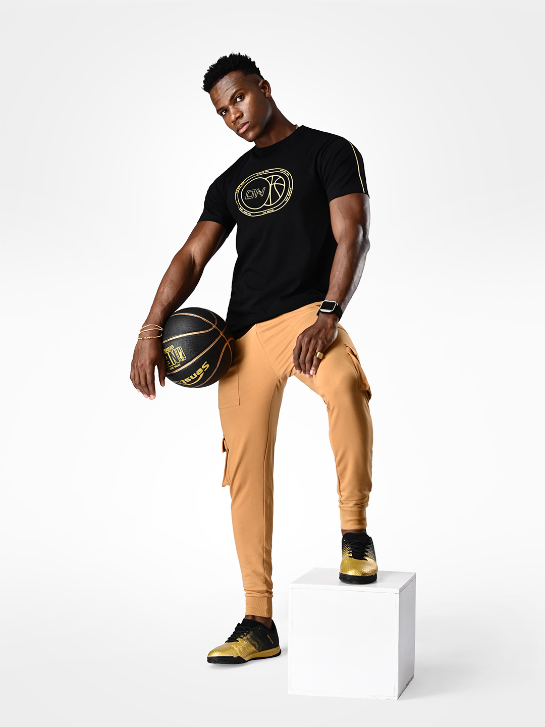 Supa Gold Foil Printed Black T-shirt (10)