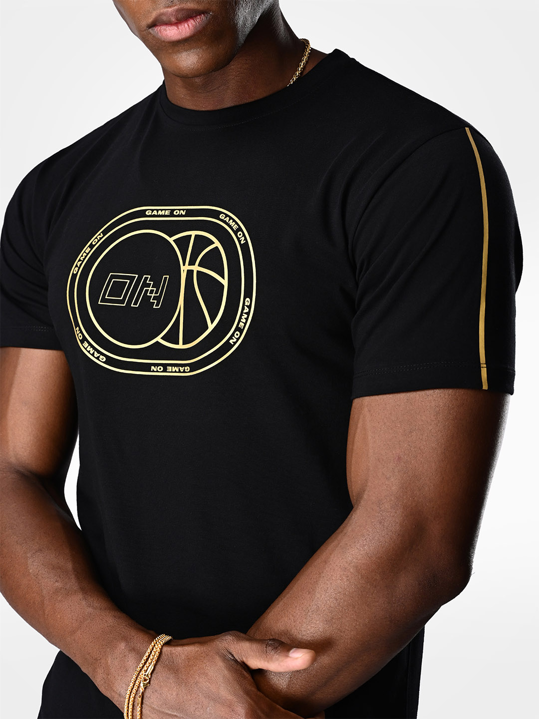 Supa Gold Foil Printed Black T-shirt (6)