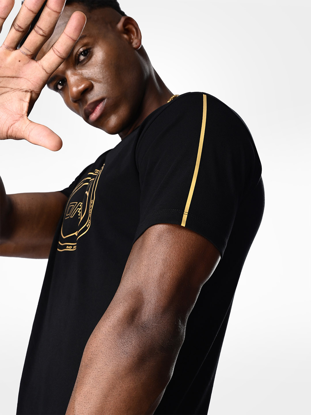 Supa Gold Foil Printed Black T-shirt (7)
