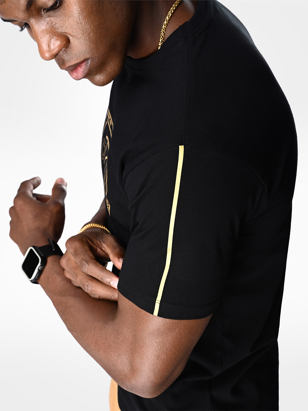 Supa Gold Foil Printed Black T-shirt (8)