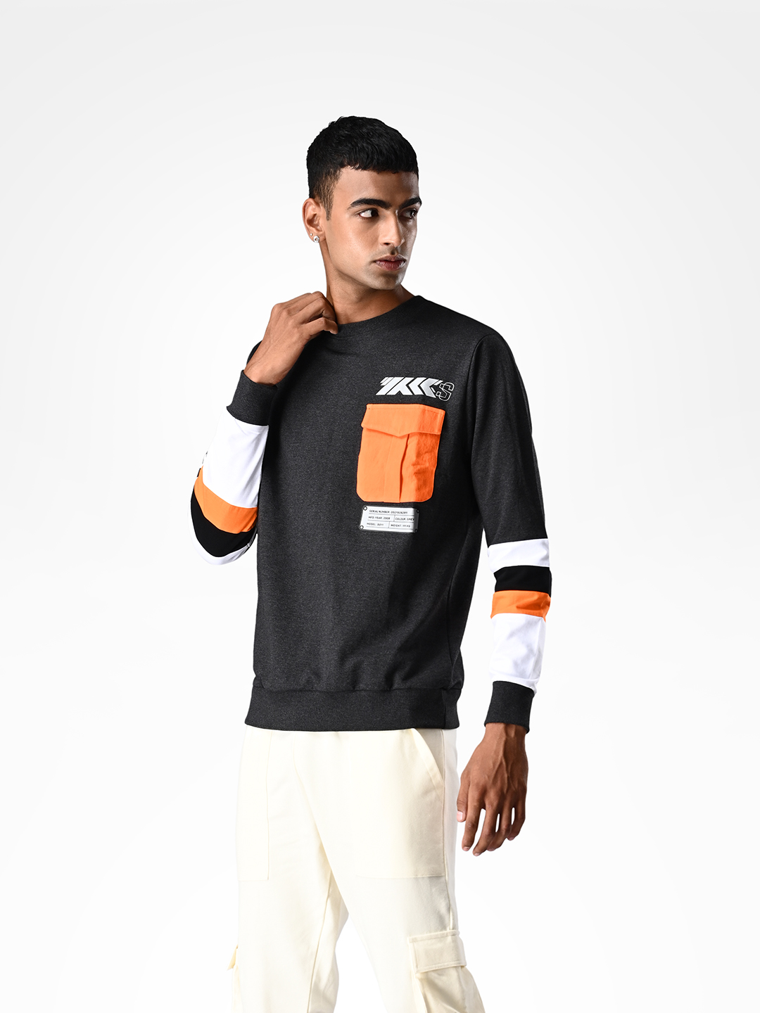 Supa Grey Crew Neck Typography Racing Sweatshirt (3)