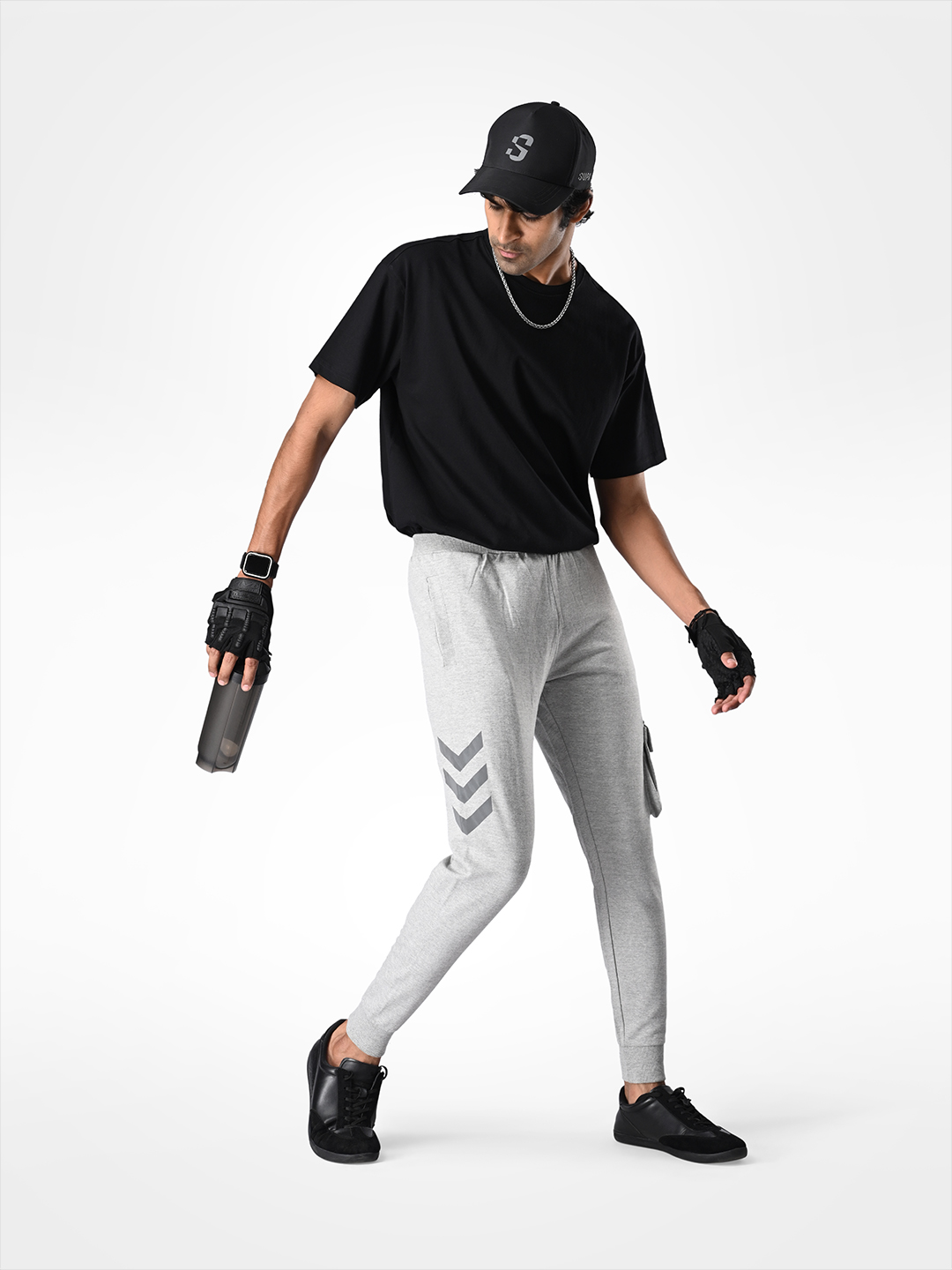 Supa Grey Melange Racing Joggers (8)