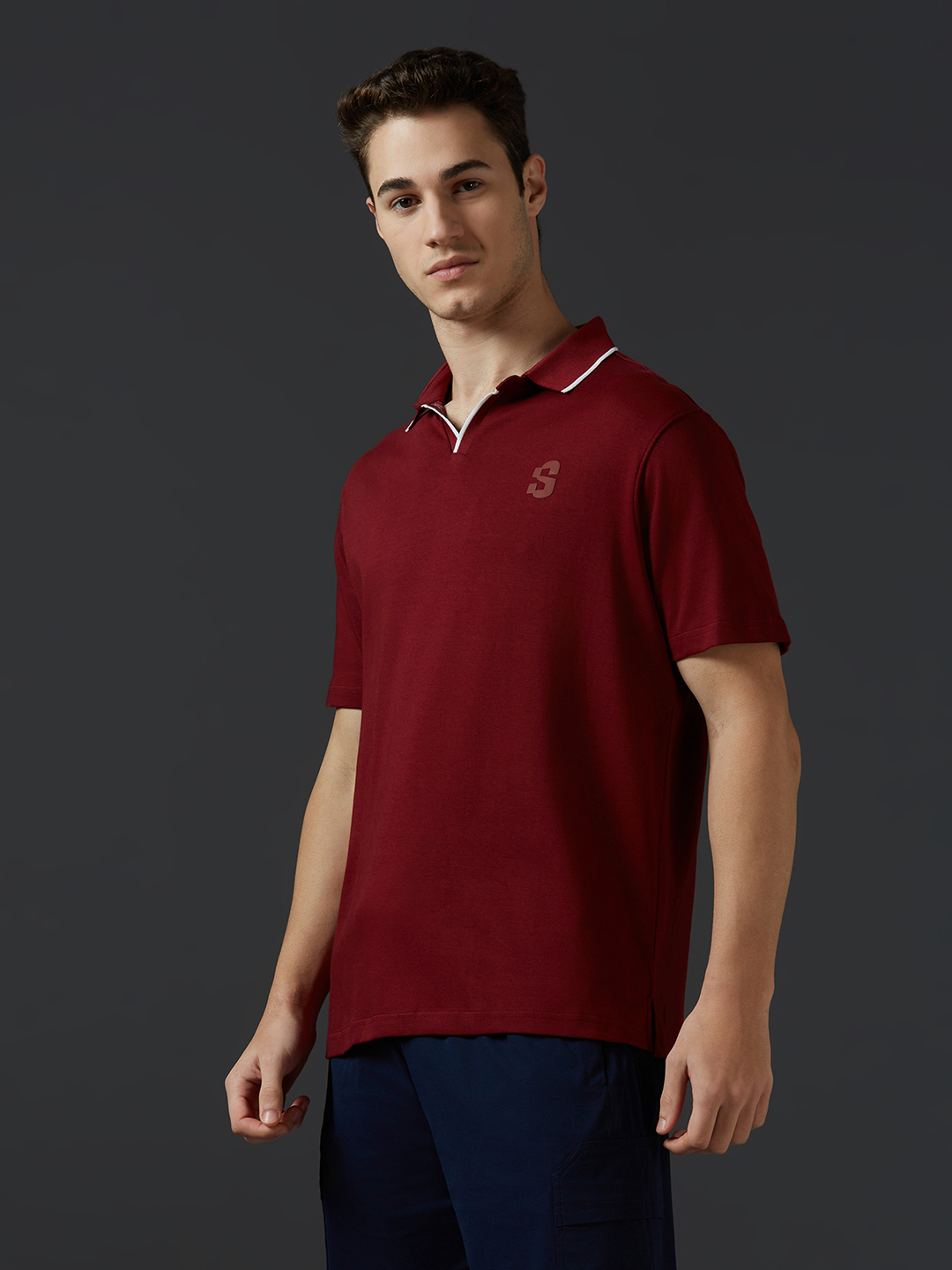 Supa Maroon Polo T-shirt (2)