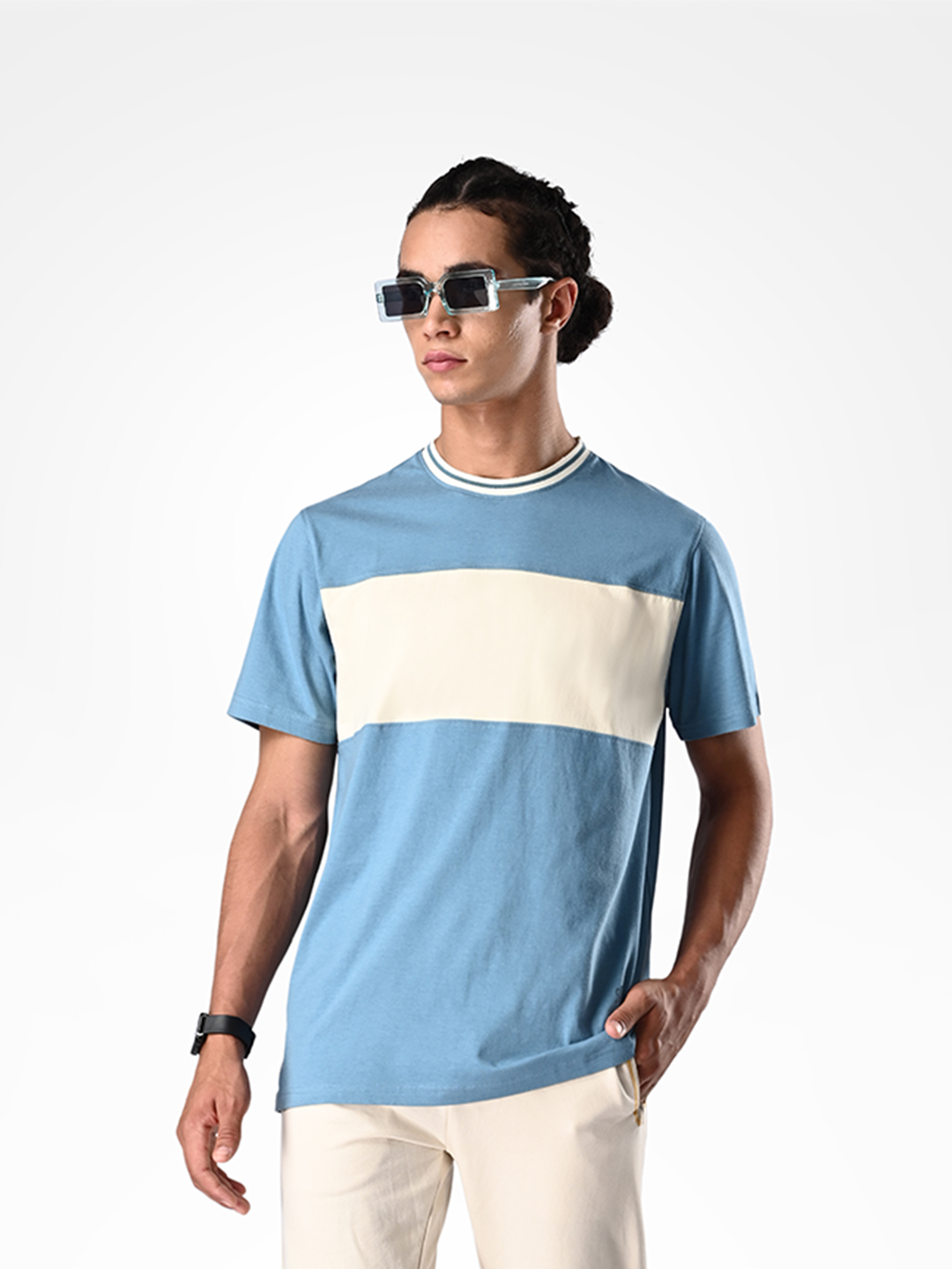 Men Bamboo Blue Bone T-shirt