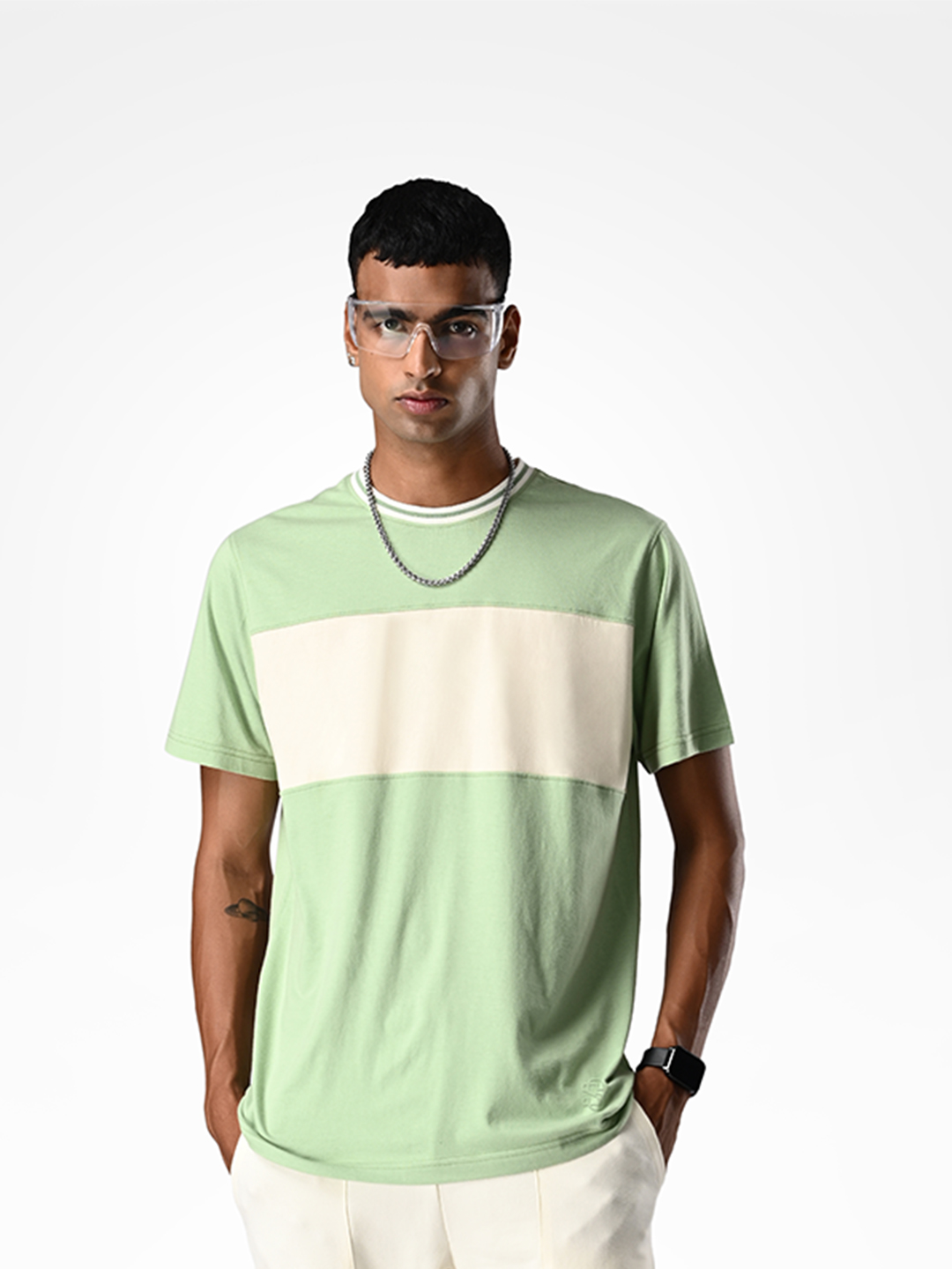 Men Bamboo Green Bone T-shirt