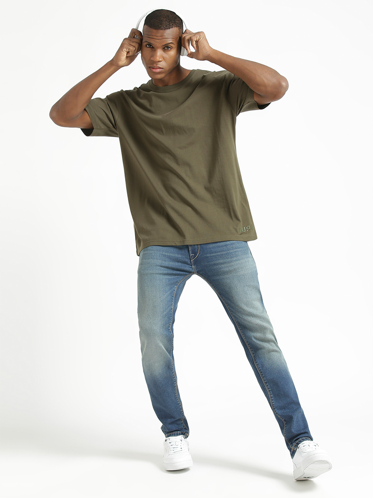 Supa Men Round Neck Maroon Olive Printed Oversized Polycotton T-shirt (Pack of 2) (5)