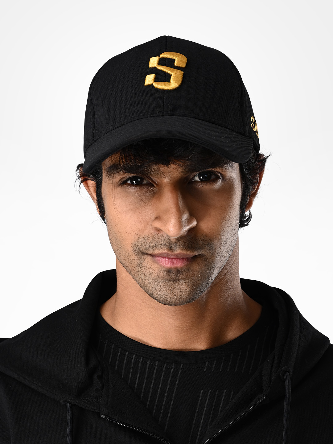 Supa Mens Baseball Gold Embroidered Black Cap (1)
