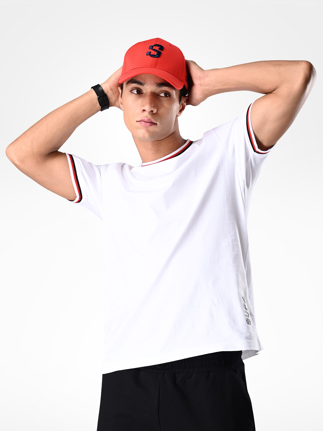 Supa Mens Baseball Navy Embroidered Red Cap (5)