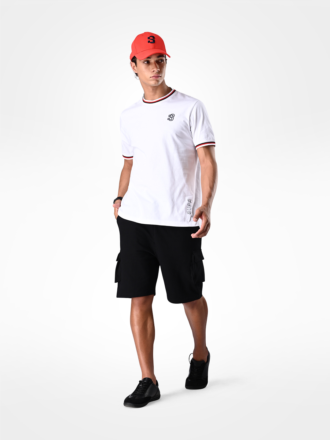 Supa Mens Baseball Navy Embroidered Red Cap (7)