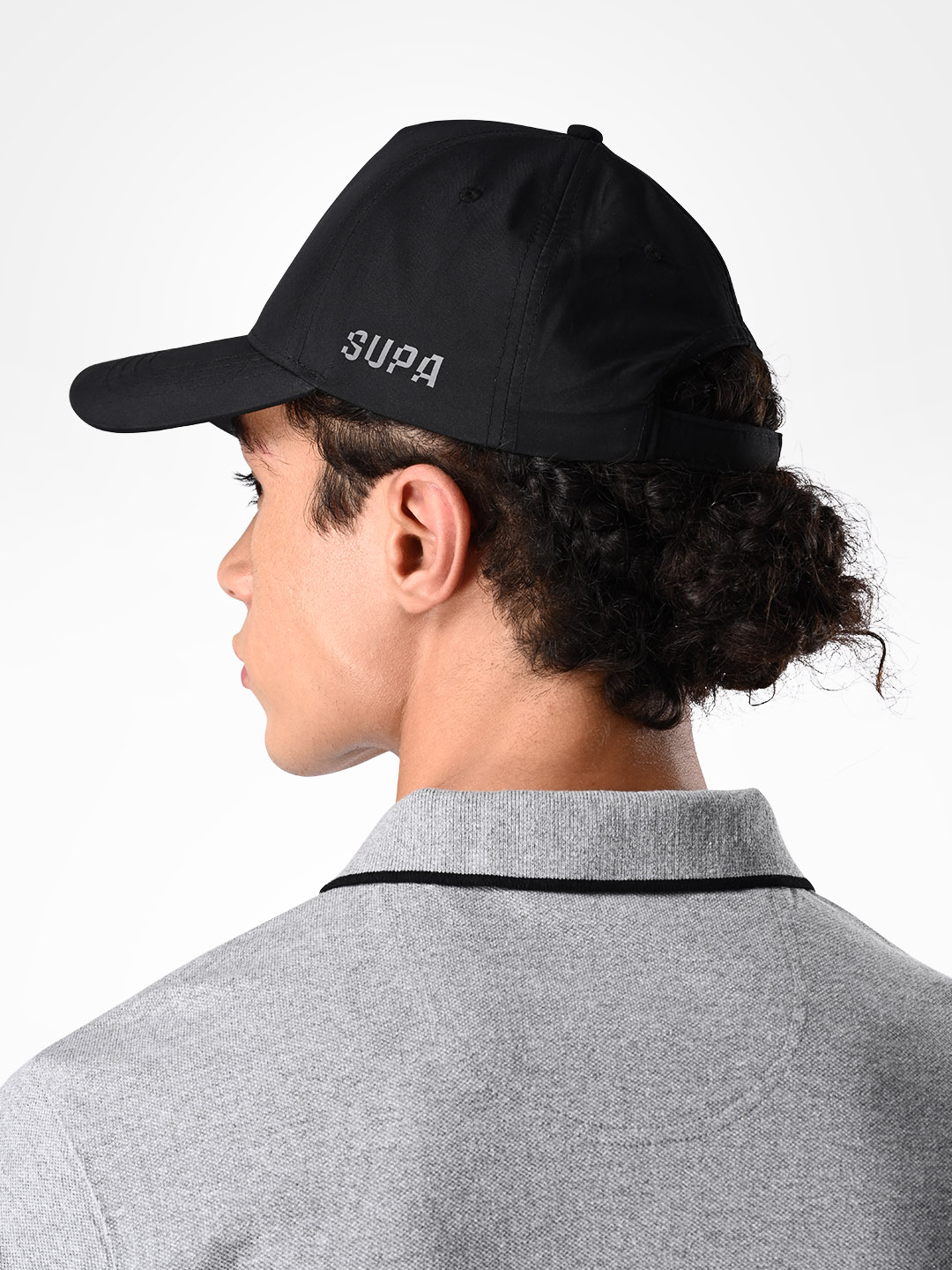 Supa Mens Baseball Reflective Logo Black Cap (2)