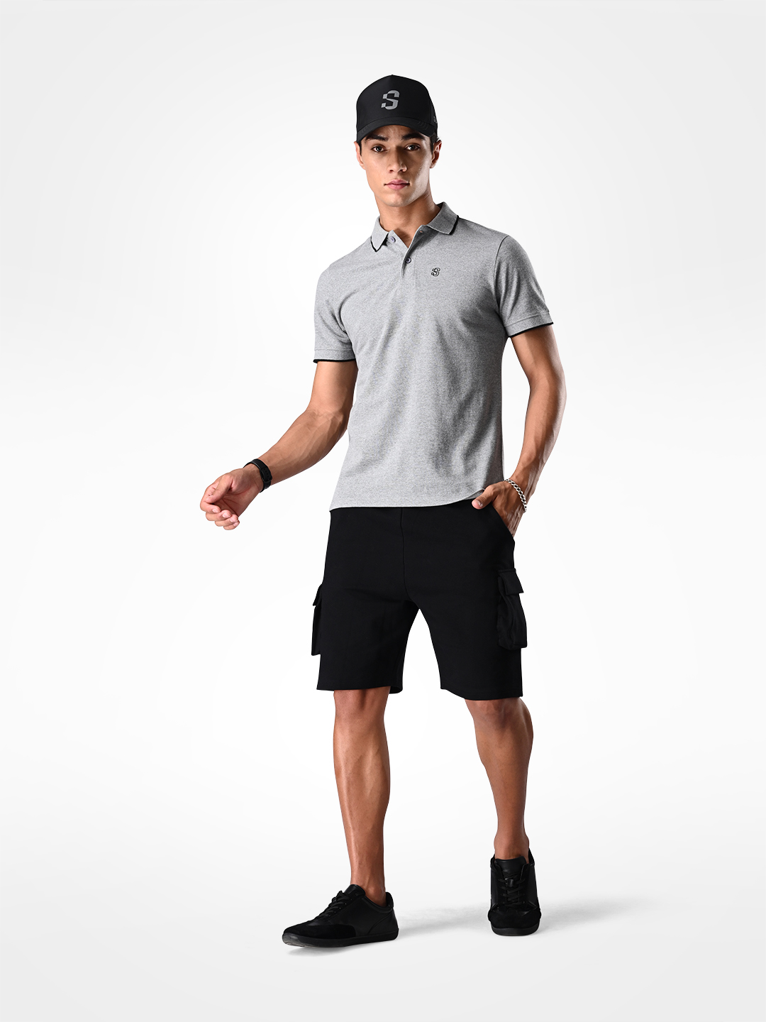 Supa Mens Baseball Reflective Logo Black Cap (7)