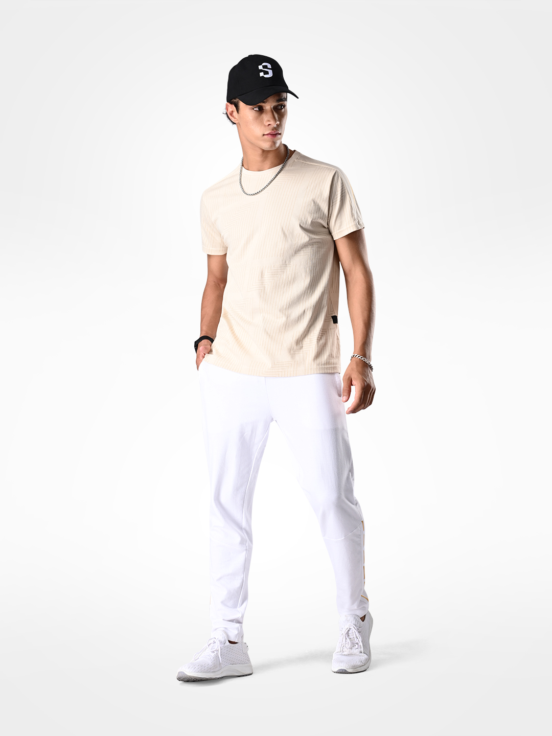 Supa Mens Baseball White Embroidered Black Cap (9)