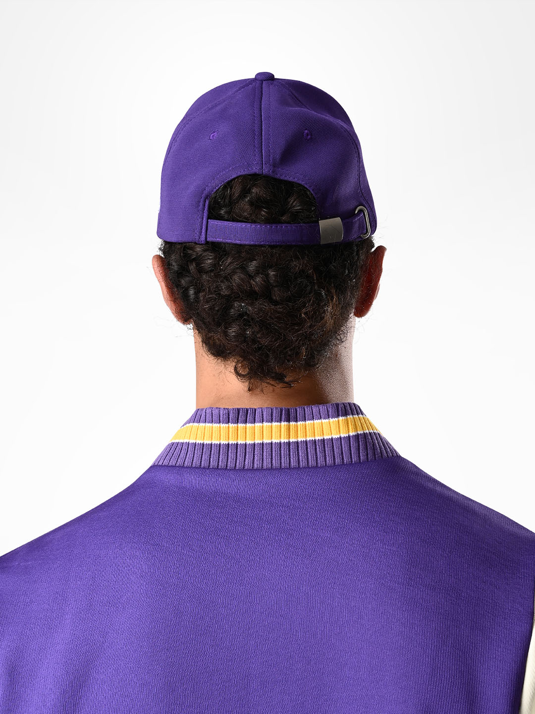Supa Mens Baseball White Embroidered Purple Cap (3)