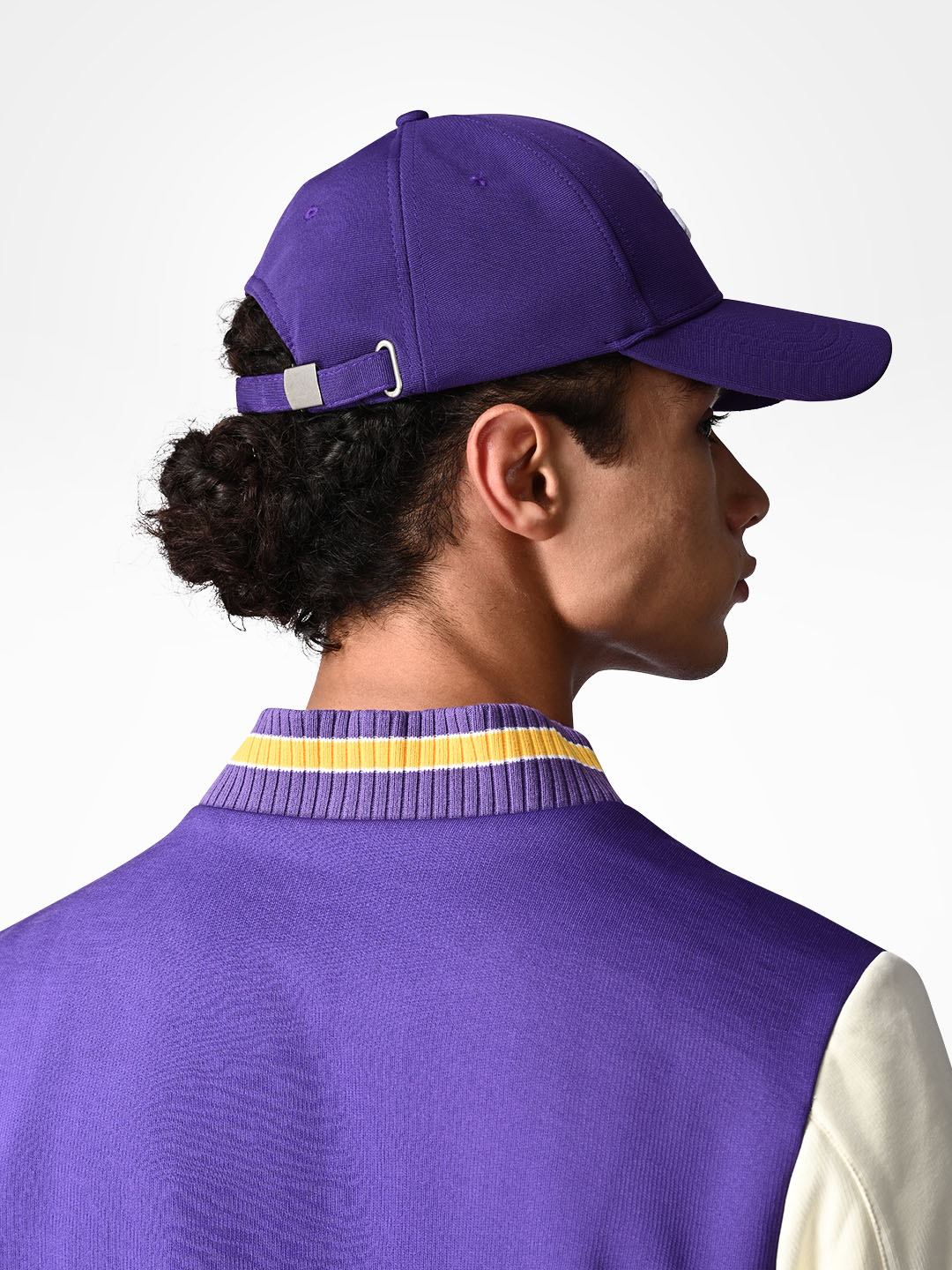 Supa Mens Baseball White Embroidered Purple Cap (5)