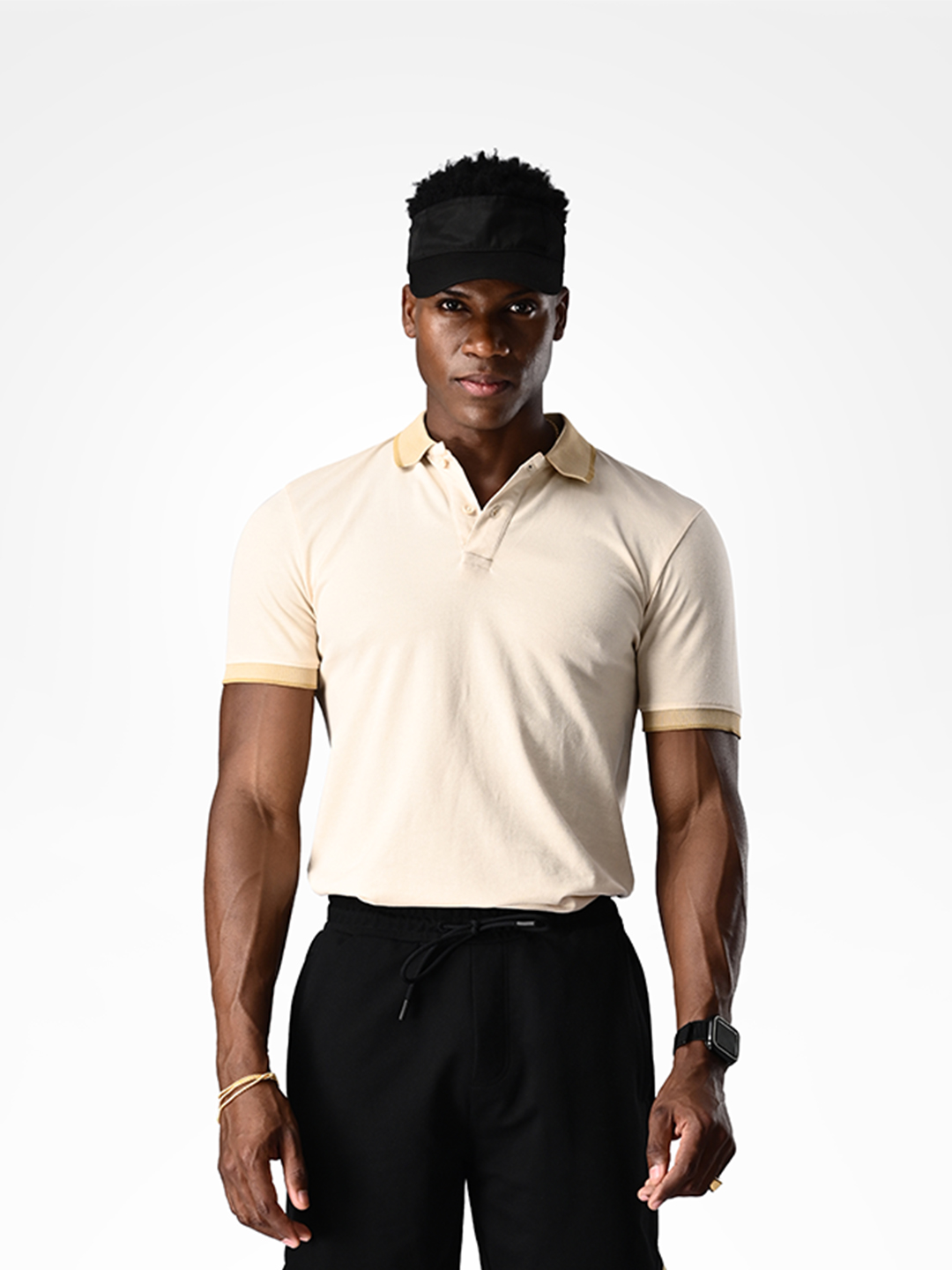 Supa Mens Black and Gold Printed Polycotton Regular Fit Shorts (4)