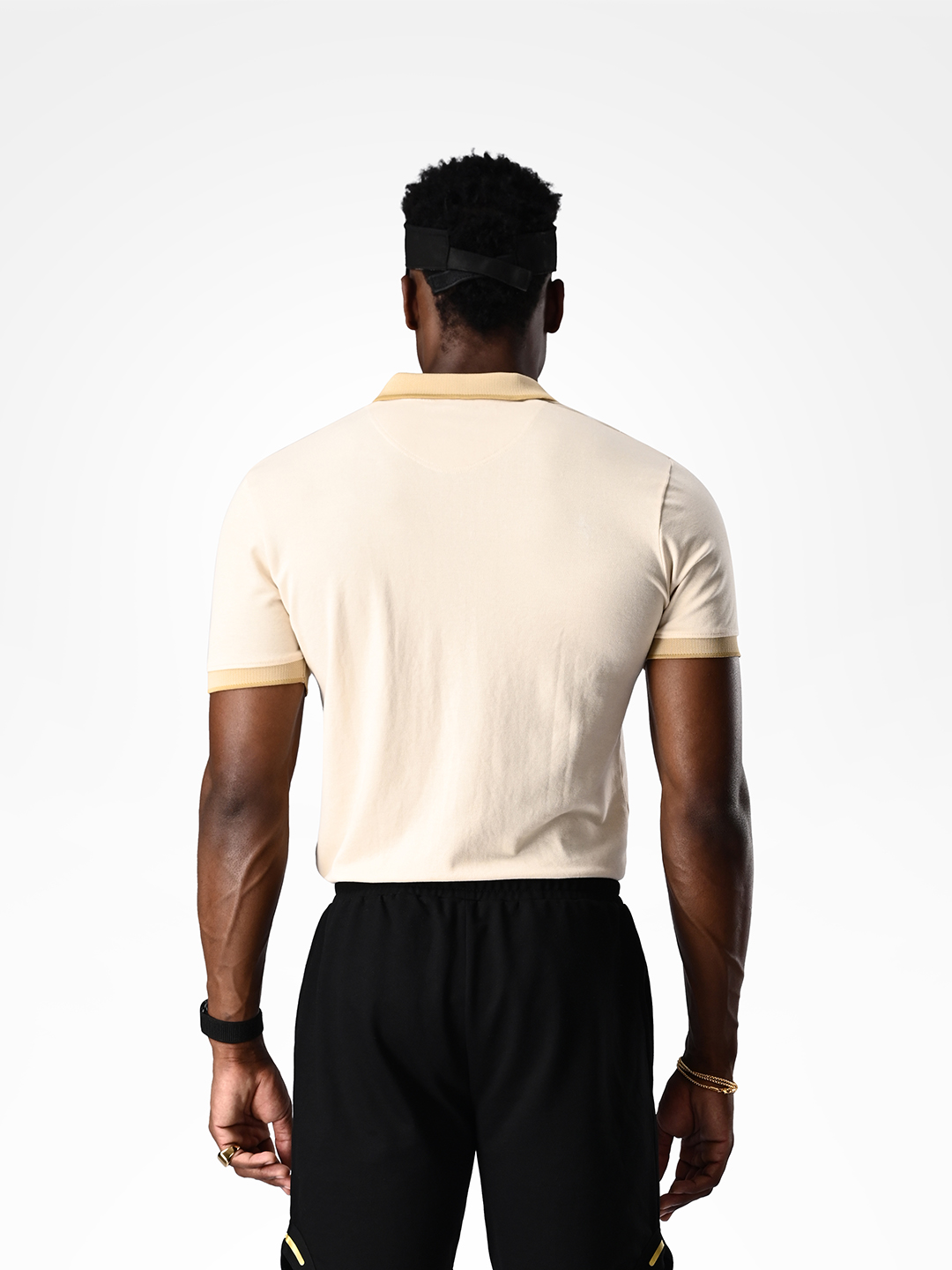 Supa Mens Black and Gold Printed Polycotton Regular Fit Shorts (7)