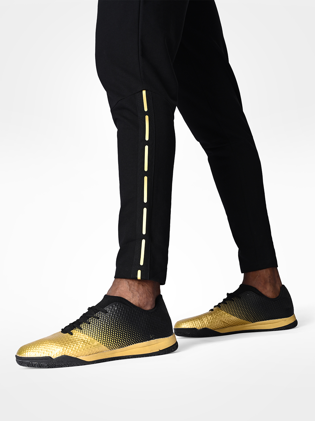 Supa Mens Black & Gold Printed Polycotton Regular Fit Joggers (8)