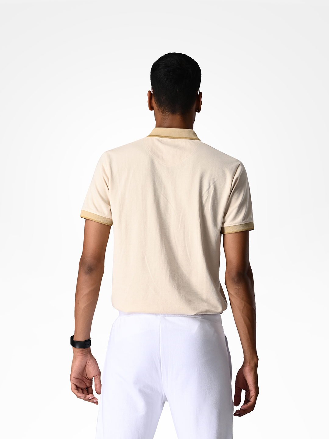 Supa Mens White Printed With Gold Tape Polycotton Regular Fit Joggers (4)