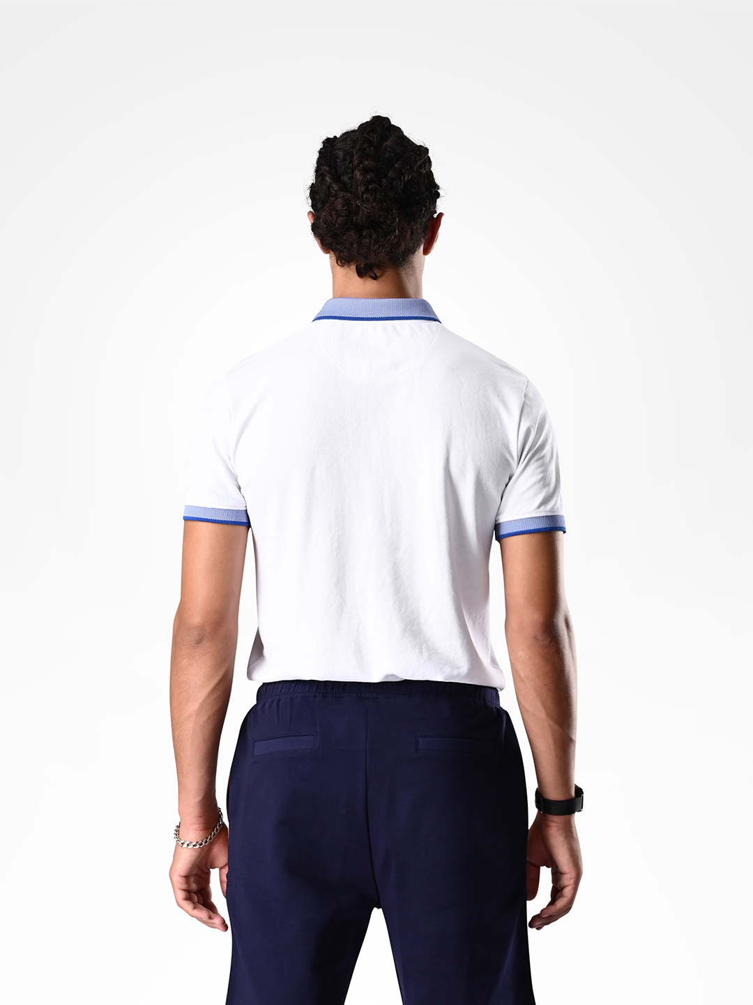 Supa Navy Blue and Camel Reflective Shorts (7)