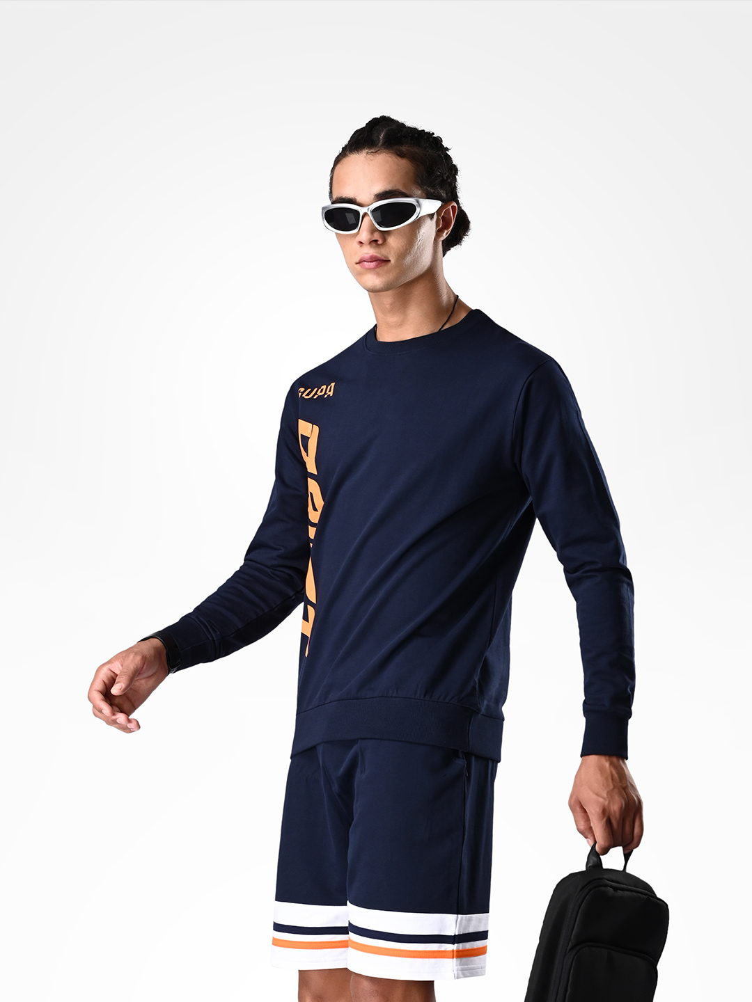 Supa Navy Drift Printed Sweatshirt (2)