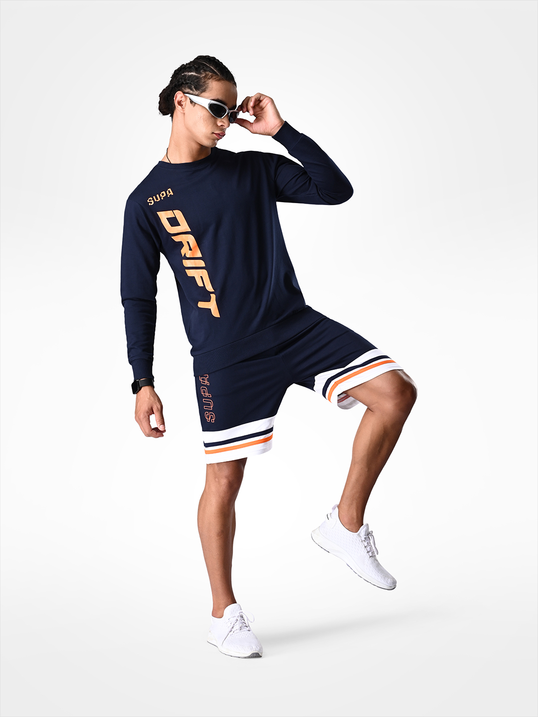 Supa Navy Drift Printed Sweatshirt (8)