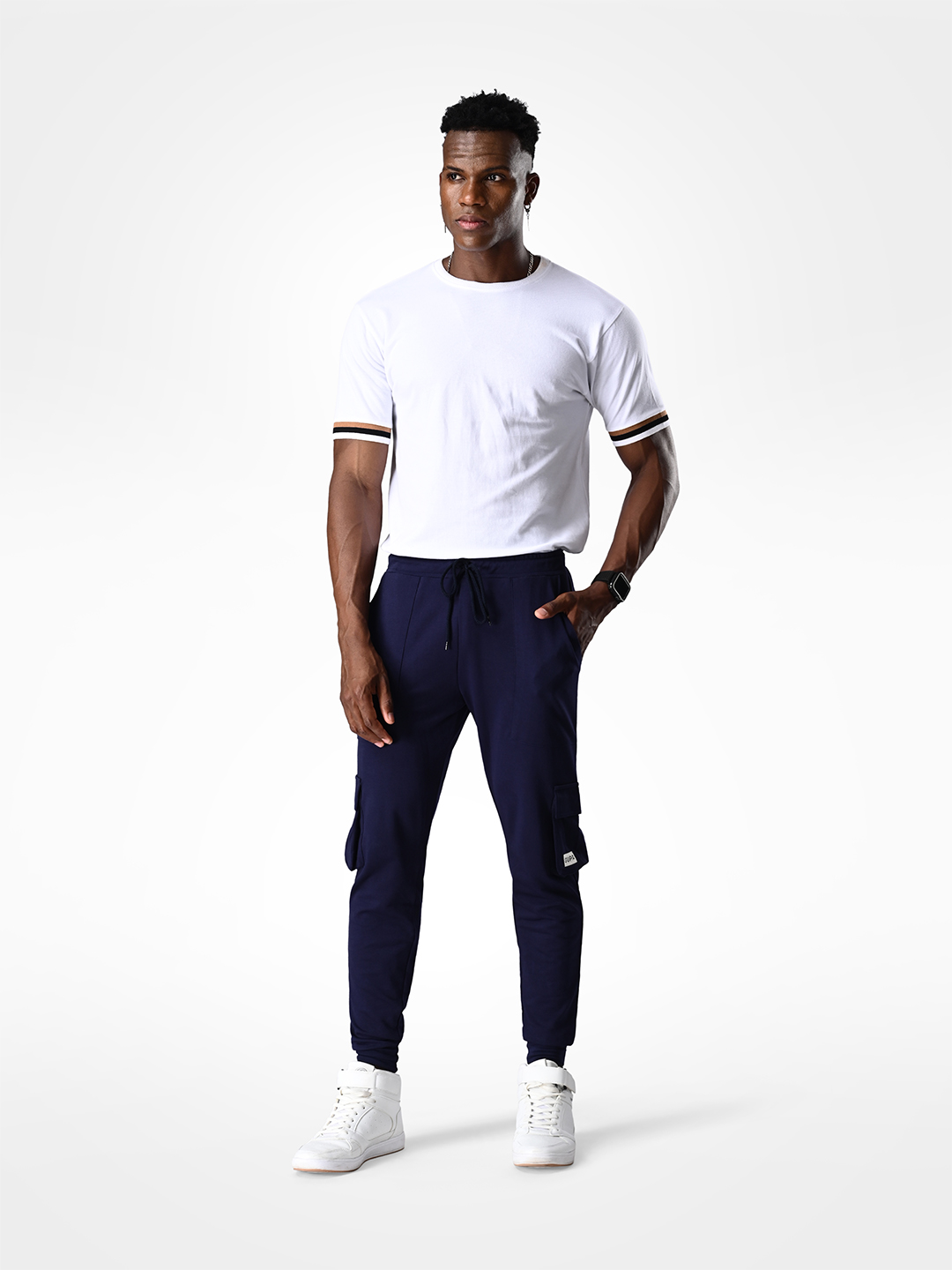 Supa Navy Logo Printed Joggers (4)