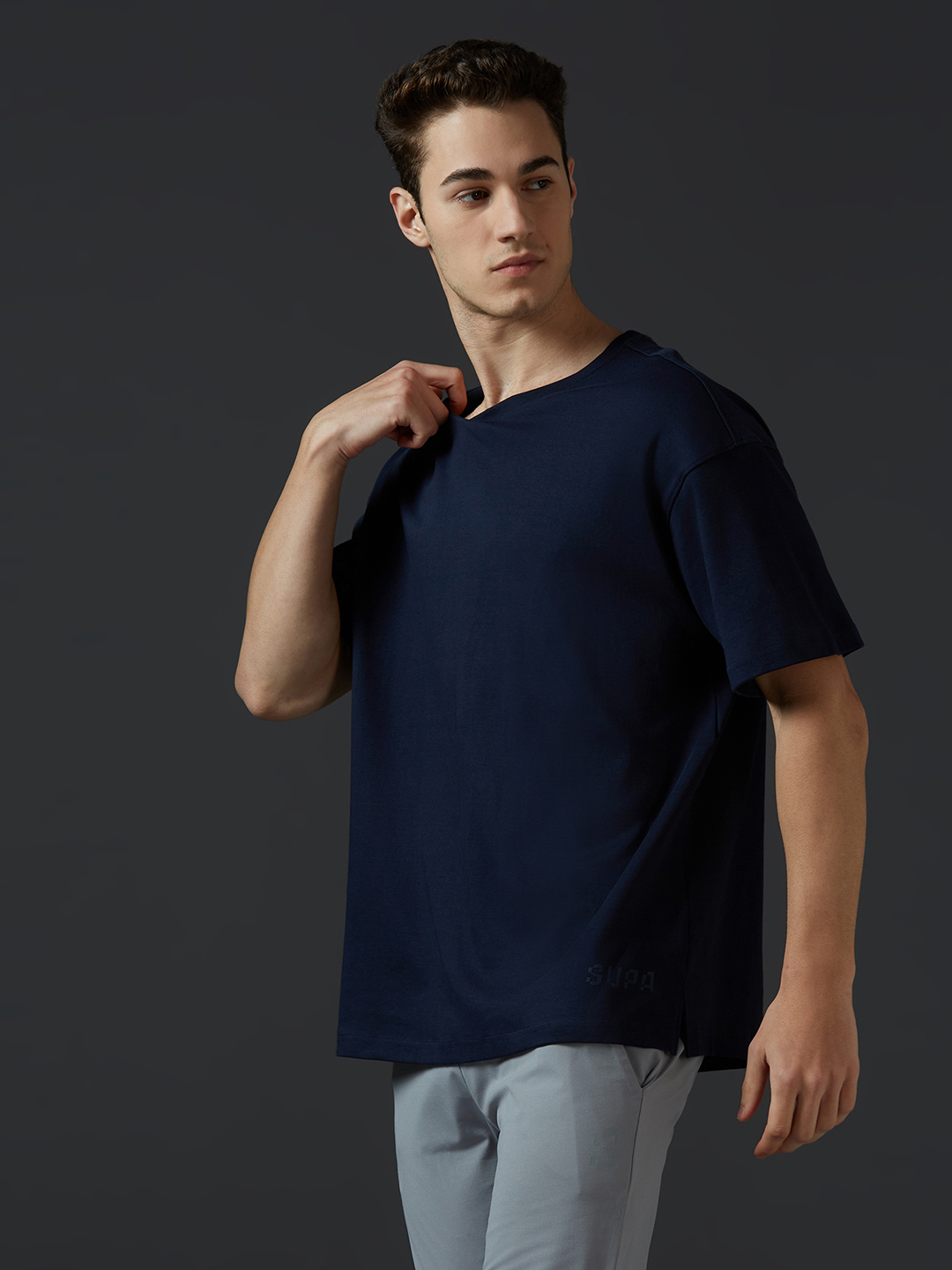 Supa NAVY R/N T-shirt (2)