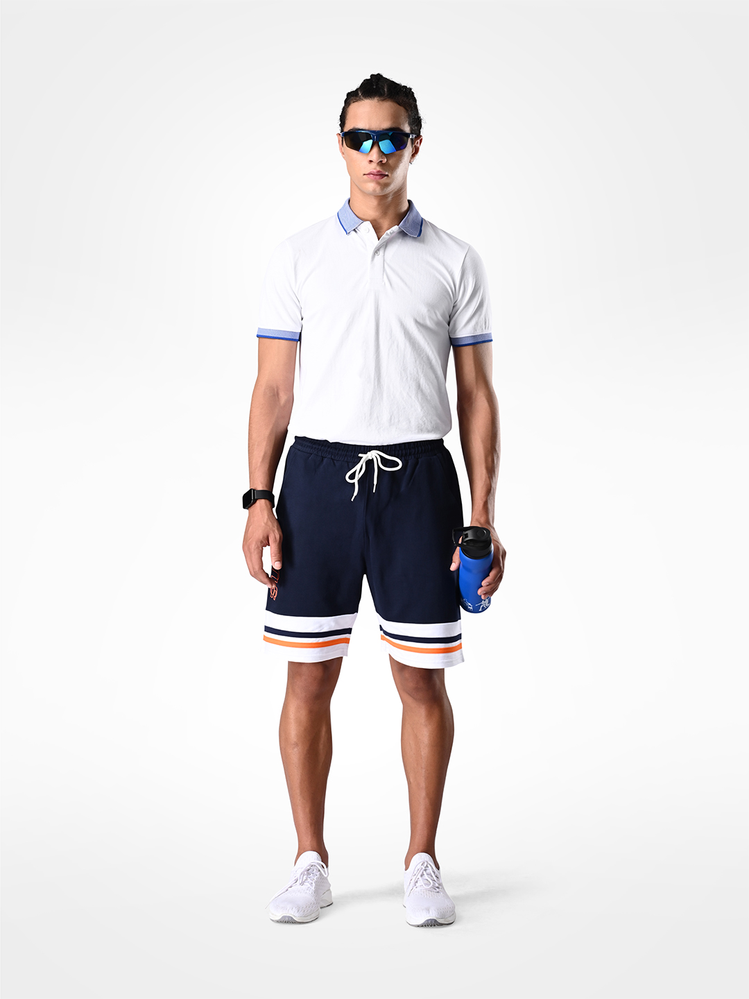 Supa Navy Shorts with Logo (6)