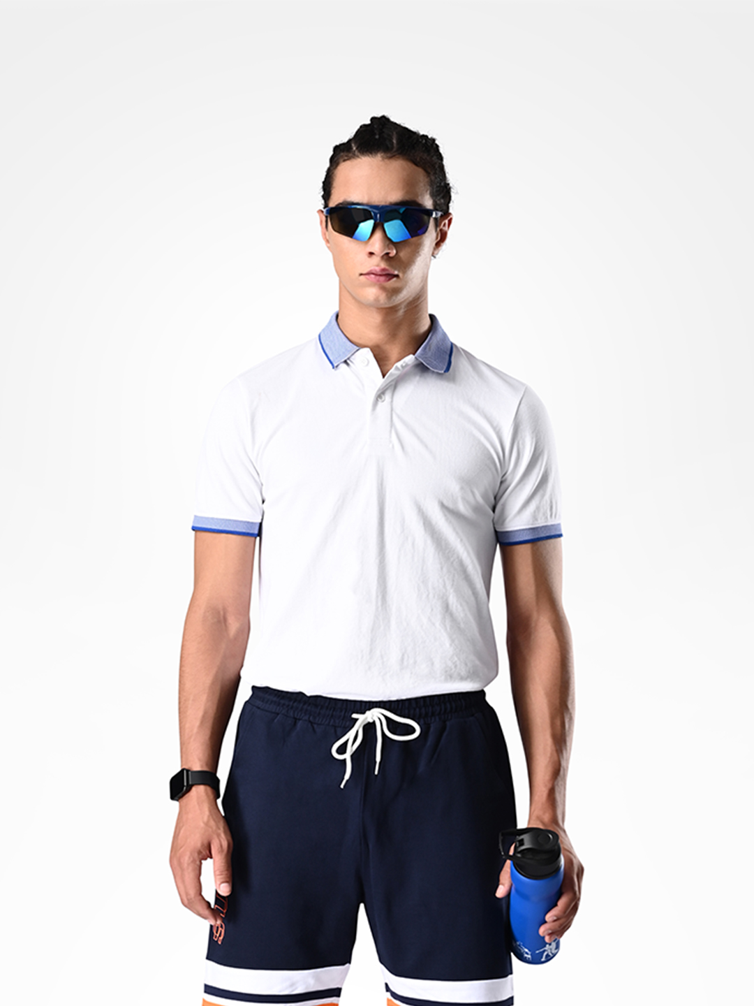 Supa Navy Shorts with Logo (7)