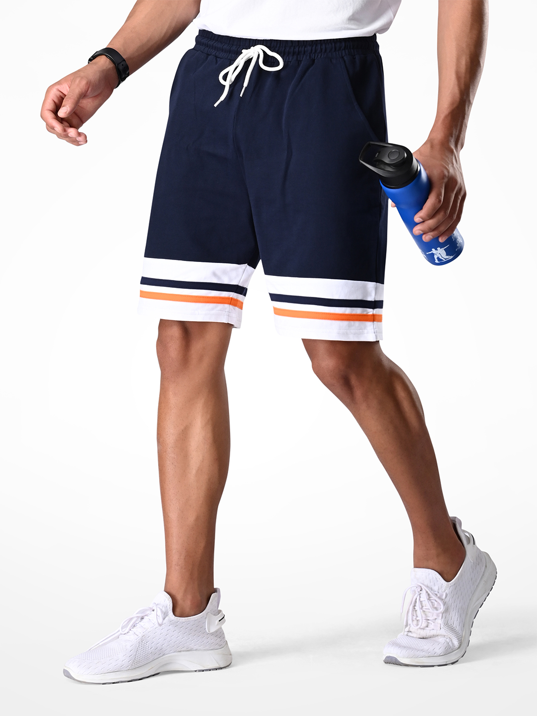 Navy Shorts with Logo