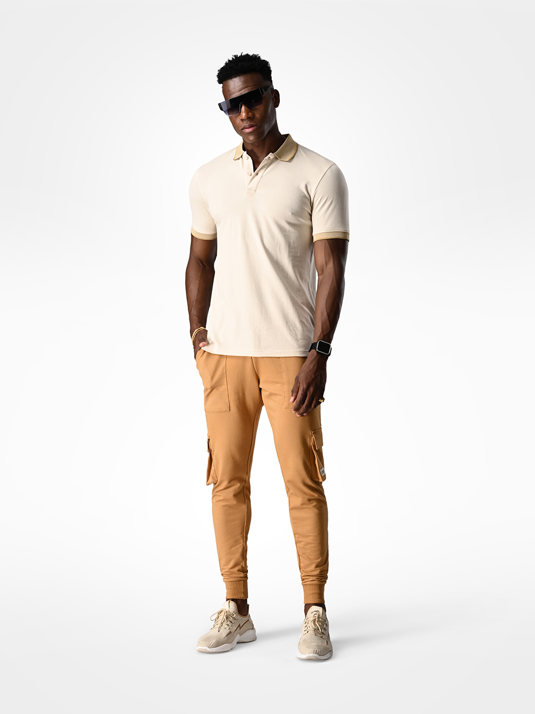 Supa Off White & Gold Polo T-shirt (7)