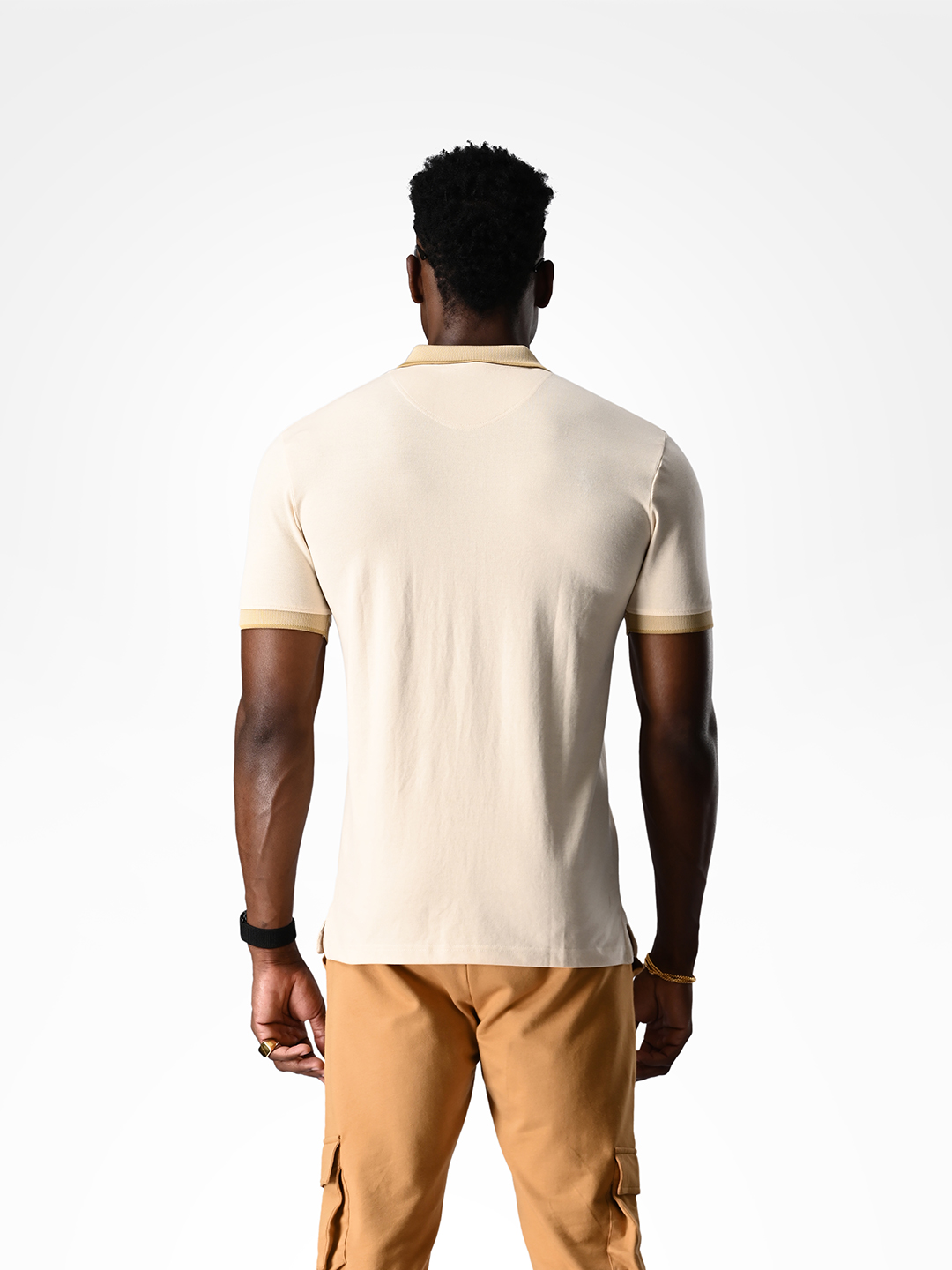 Supa Off White & Gold Polo T-shirt (3)