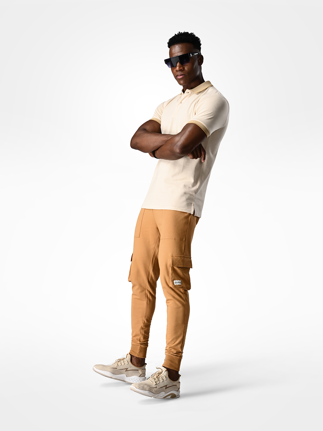 Supa Off White & Gold Polo T-shirt (8)