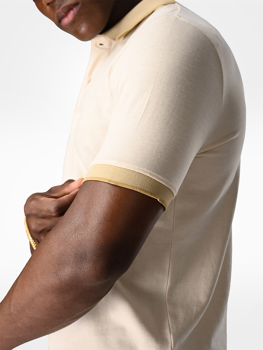 Supa Off White & Gold Polo T-shirt (4)