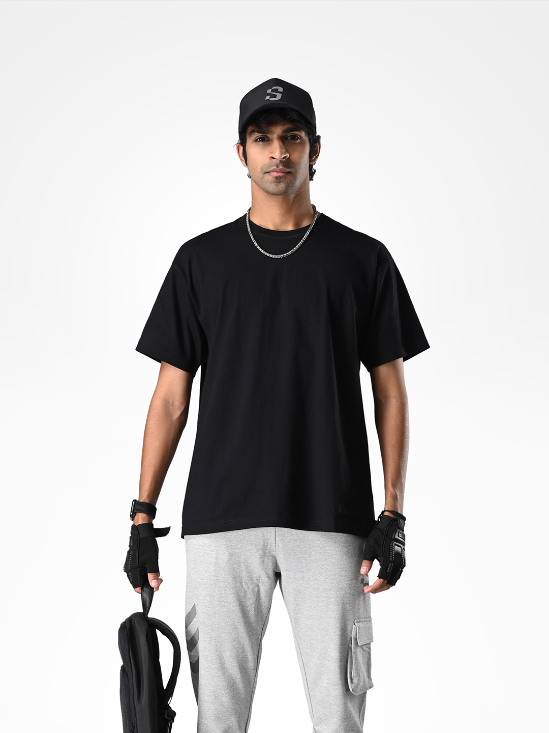 Supa Oversized Core Black T-shirt (2)