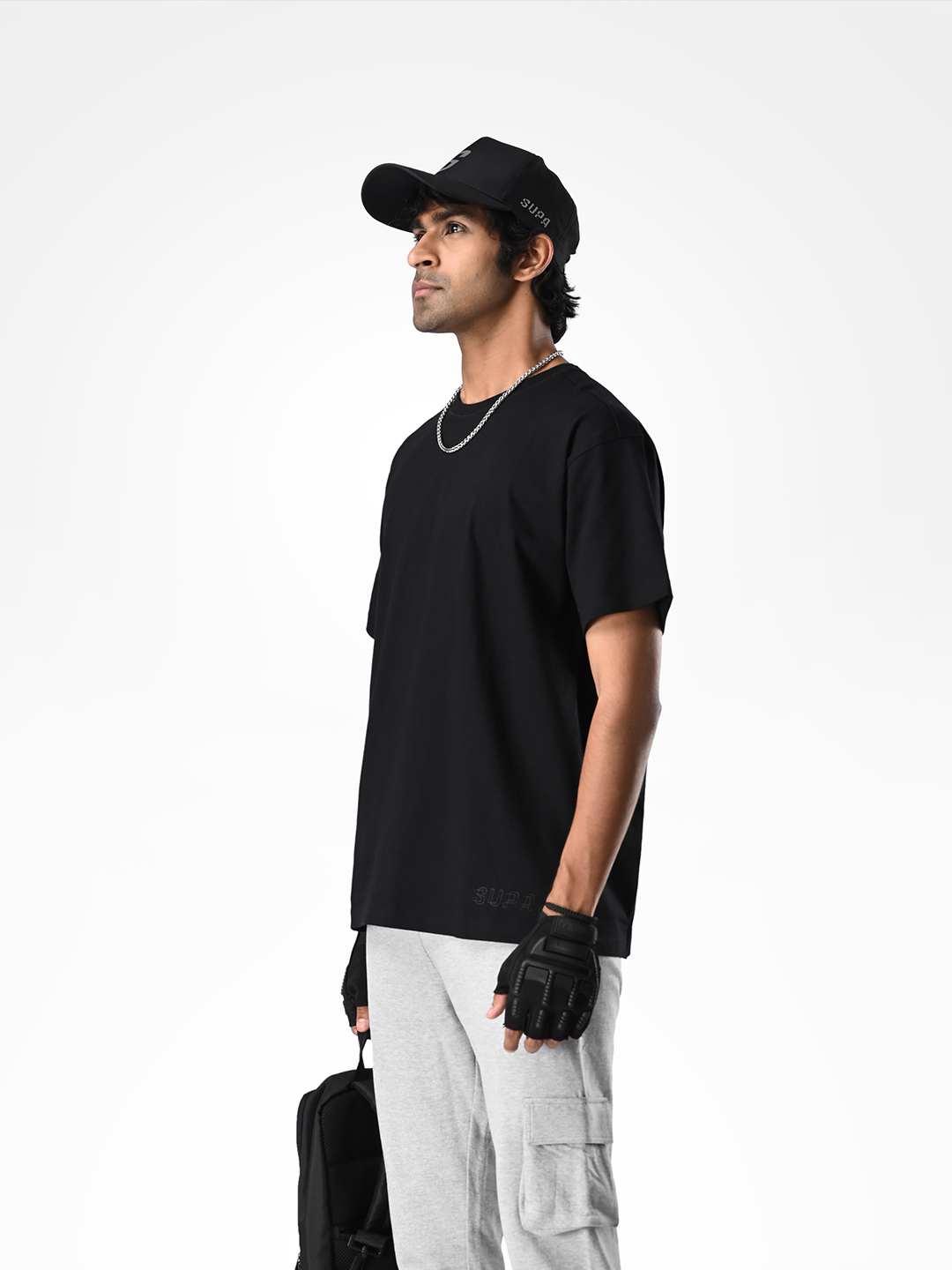 Supa Oversized Core Black T-shirt (3)