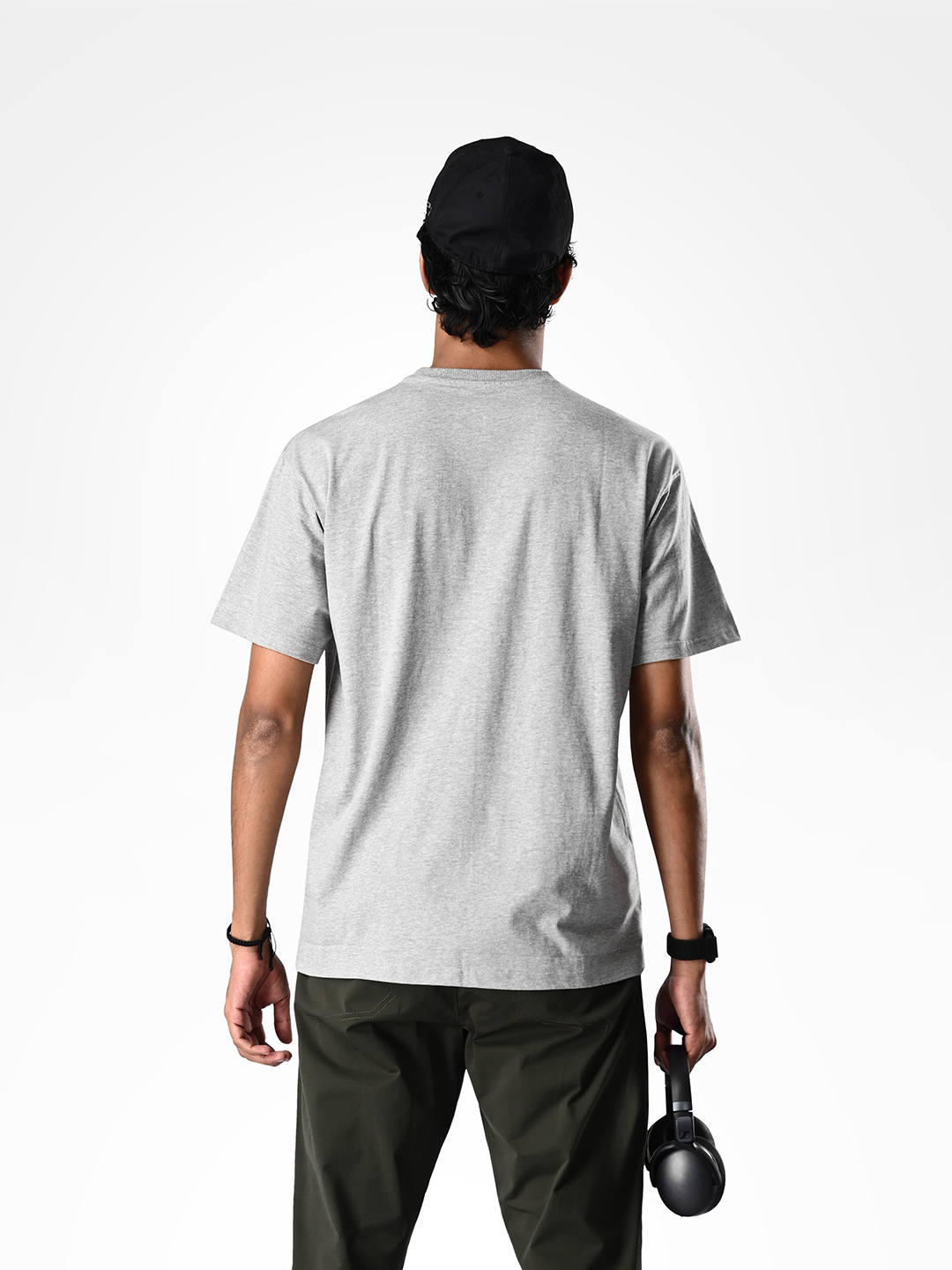 Supa Oversized Core Grey Melange T-shirt (4)